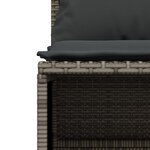 vidaXL Salon de jardin 4 Pièces avec coussins gris résine tressée