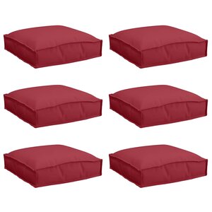 vidaXL Coussin pour assise de palette 6 Pièces Bordeaux 40 x 40 x 8 cm