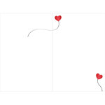 Carte Signature Amour Ballon Rouge En Relief - 11 5 X 17cm - Draeger paris
