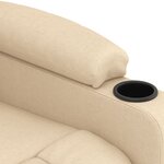vidaXL Fauteuil de massage Crème Tissu