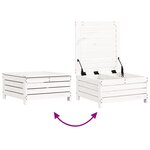 vidaXL Salon de jardin 8 Pièces blanc bois de pin massif