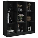 vidaXL Bibliothèque/Séparateur de pièce Noir 104x33 5x110cm Pin massif