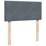 vidaXL Sommier à lattes de lit avec matelas Gris foncé 100x200 cm