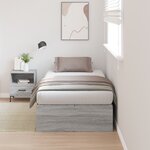 Cadre de lit de rangement vidaXL Gris Sonoma 100x200 cm