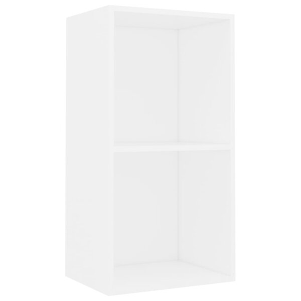 Vidaxl bibliothèque à 2 niveaux blanc 40x30x76 5 cm aggloméré