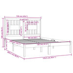 vidaXL Cadre de lit Bois de pin massif 120x200 cm