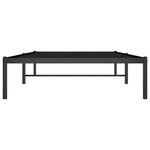 vidaXL Cadre de lit métal sans matelas noir 100x200 cm