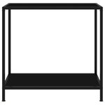 vidaXL Table console Noir 80x35x75 cm Verre trempé