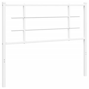 vidaXL Tête de lit métal blanc 100 cm