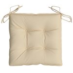 vidaXL Coussins de chaise 4 Pièces beige 50x50x7 cm tissu oxford