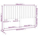 vidaXL Tête de lit blanc 165 5x4x100 cm bois massif de pin