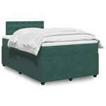 vidaXL Sommier à lattes de lit et matelas Vert foncé 120x200cm Velours