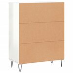 vidaXL Buffet Blanc brillant 69 5x34x90 cm Bois d'ingénierie