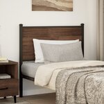 vidaXL Tête de lit chêne marron 90 cm bois d'ingénierie et acier