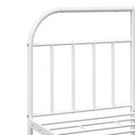 vidaXL Cadre de lit métal avec tête de lit blanc 140x190 cm