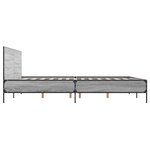 vidaXL Cadre de lit sonoma gris 140x200 cm bois d'ingénierie et métal