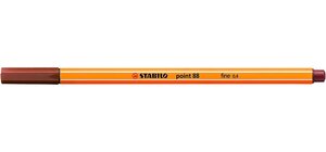 Stylo-Feutre POINT 88 Pointe Fine 0 4 mm sanguine x 10 STABILO