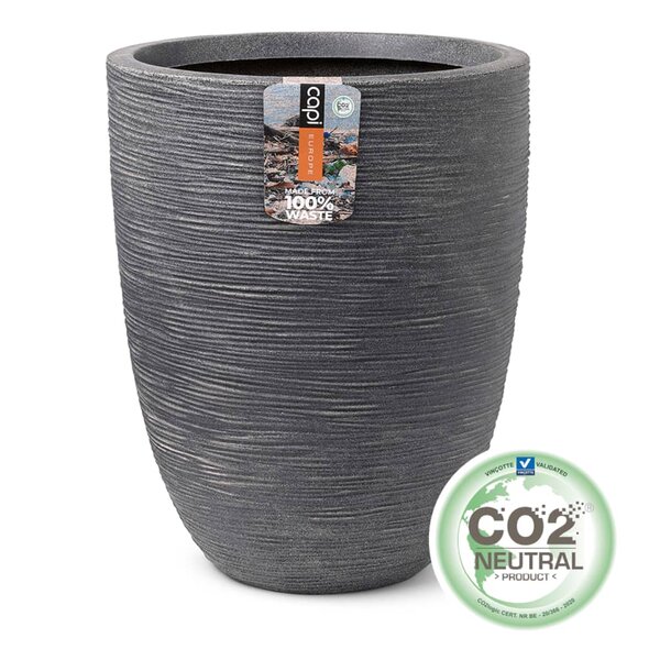 Capi Pot à fleurs Waste Rib 46x58 cm Gris