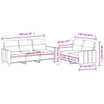 vidaXL Ensemble de canapés 2 Pièces avec coussins Jaune clair Tissu