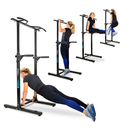 Barre de traction ajustable - Station musculation - Dips station Chaise  romaine - Pull up bar - Rouge