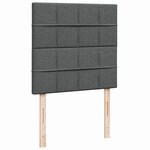 vidaXL Sommier à lattes de lit avec matelas Gris foncé 80x200 cm Tissu