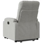 vidaXL Fauteuil inclinable gris clair tissu microfibre