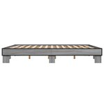 vidaXL Cadre de lit sonoma gris 180x200 cm bois d'ingénierie et métal