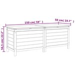 vidaXL Boîte de rangement de jardin anthracite bois massif sapin