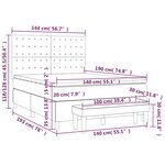 vidaXL Sommier à lattes de lit avec matelas Noir 140x190 cm Similicuir