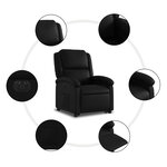 vidaXL Fauteuil inclinable électrique noir similicuir