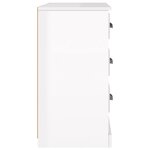 vidaXL Buffet blanc brillant 104 5x35 5x67 5 cm bois d'ingénierie