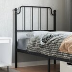 vidaXL Tête de lit métal noir 75 cm