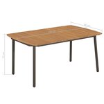 vidaXL Ensemble à manger de jardin 5 Pièces Résine tressée Marron