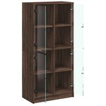 vidaXL Buffet haut avec portes chêne marron bois d'ingénierie
