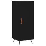 vidaXL Buffet haut Noir 34 5x34x180 cm Bois d'ingénierie
