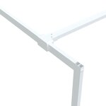vidaXL Paroi de douche Blanc 90x195 cm Verre ESG transparent
