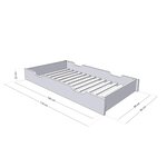 Tiroir de lit 80 x 180 BUDDY - gris clair