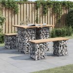 vidaXL Banc de jardin design de gabion 100x70x72 cm bois massif de pin