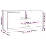 vidaXL Meuble TV Blanc 102x37 5x52 5 cm Bois d'ingénierie