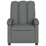 vidaXL Fauteuil inclinable de massage électrique gris foncé tissu