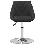 vidaXL Chaises à dîner pivotantes 4 Pièces Noir Velours