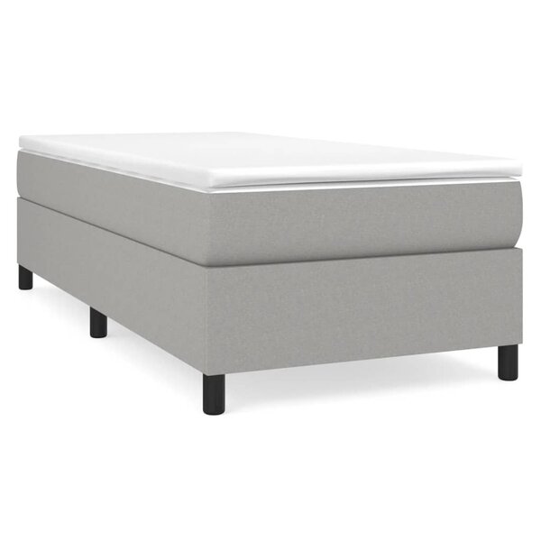 vidaXL Cadre de lit Gris clair 90x200 cm Tissu