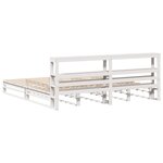 vidaXL Cadre de lit sans matelas blanc 200x200 cm bois massif de pin