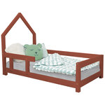 Lit cabane enfant POPPI 120 x 190 rouge brique 2