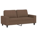 vidaXL Ensemble de canapés 2 Pièces marron tissu