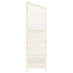 vidaXL Remise de jardin Blanc 55x52x174 5 cm Bois de sapin solide