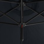 vidaXL Parasol de jardin double avec mât en acier anthracite 600 cm