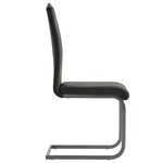 vidaXL Chaises à manger cantilever lot de 4 gris similicuir