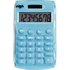 Calculatrice de poche bleue