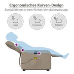 vidaXL Fauteuil inclinable de massage électrique cappuccino similicuir